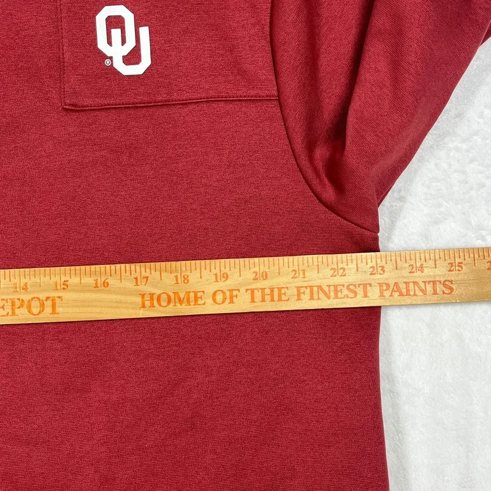 Jordan Oklahoma Sooners Sweatshirt Mens Large Crimson Therma-Fit Side Zip CZ5241